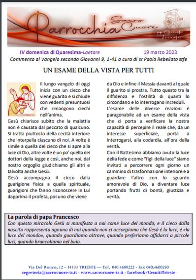 Foglietto settimanale